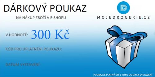 D�rkov� poukaz MOJEDROGERIE 300 k� D�rkov� poukaz MOJEDROGERIE 300 k�